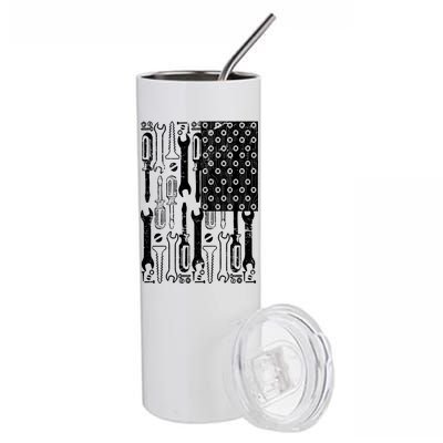 Tool American flag Mechanic Stainless Steel Tumbler