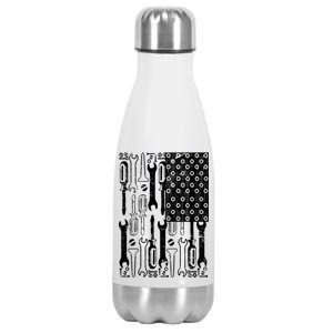 Tool American flag Mechanic Stainless Steel Insulated Water Bottle