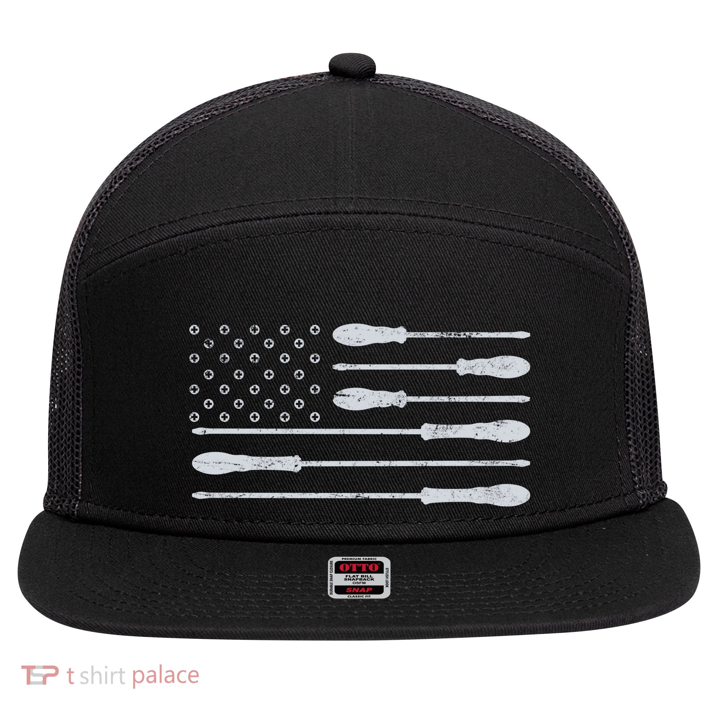 Tool Flag 7 Panel Mesh Trucker Snapback Hat