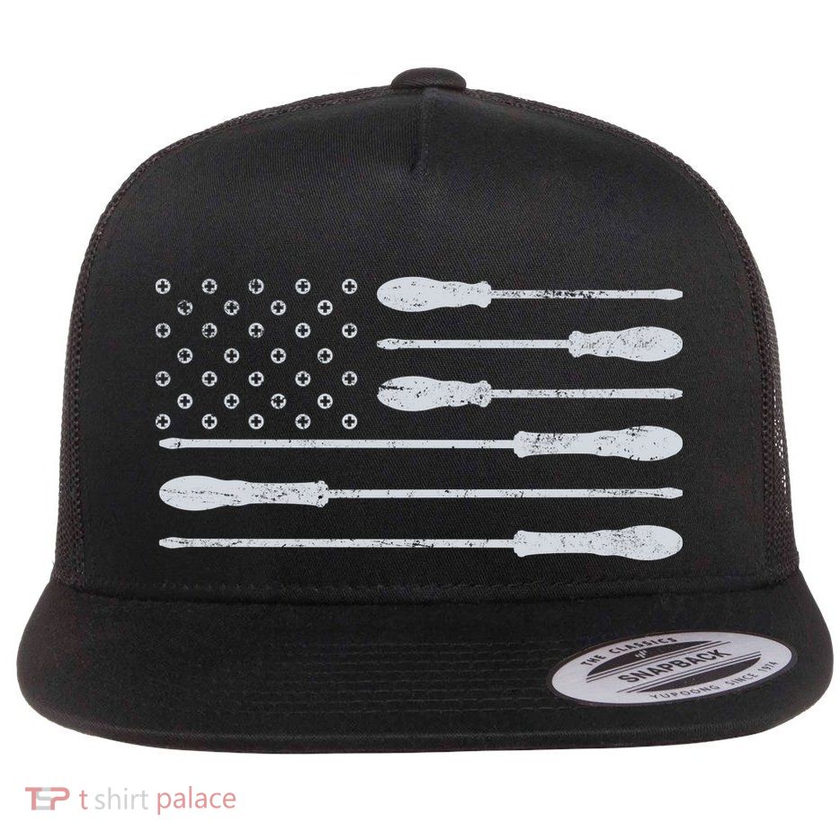 Tool Flag Flat Bill Trucker Hat