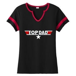 Top Dad Logo Ladies Halftime Notch Neck Tee