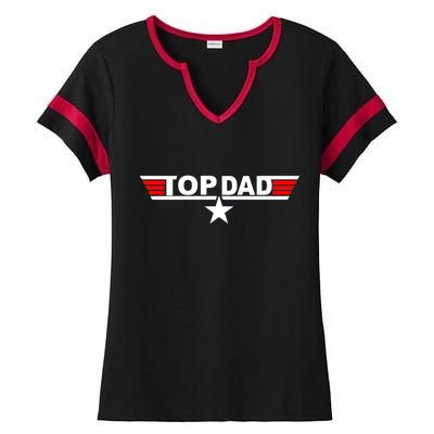 Top Dad Logo Ladies Halftime Notch Neck Tee