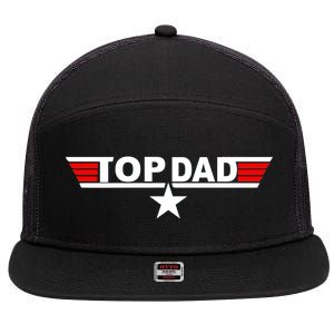 Top Dad Logo 7 Panel Mesh Trucker Snapback Hat