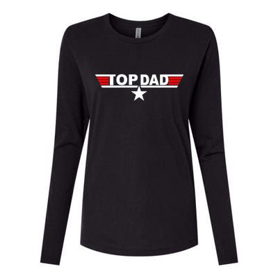 Top Dad Logo Womens Cotton Relaxed Long Sleeve T-Shirt