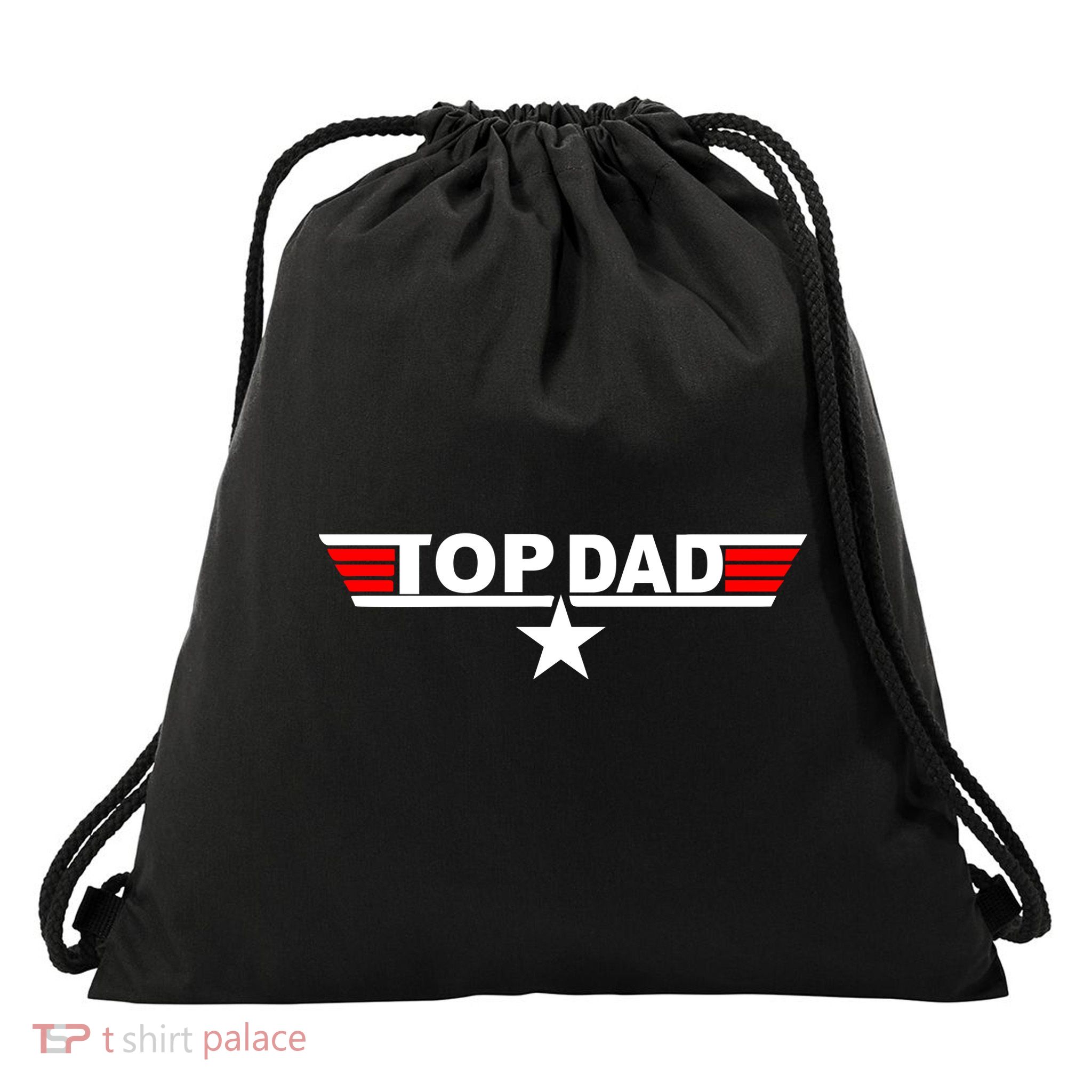 Top Dad Logo Drawstring Bag