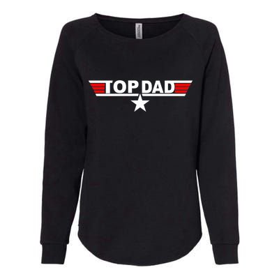 Top Dad Logo Womens California Wash Sweatshirt