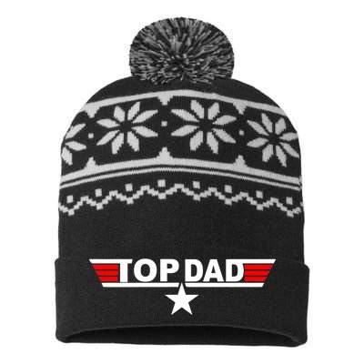 Top Dad Logo USA-Made Snowflake Beanie