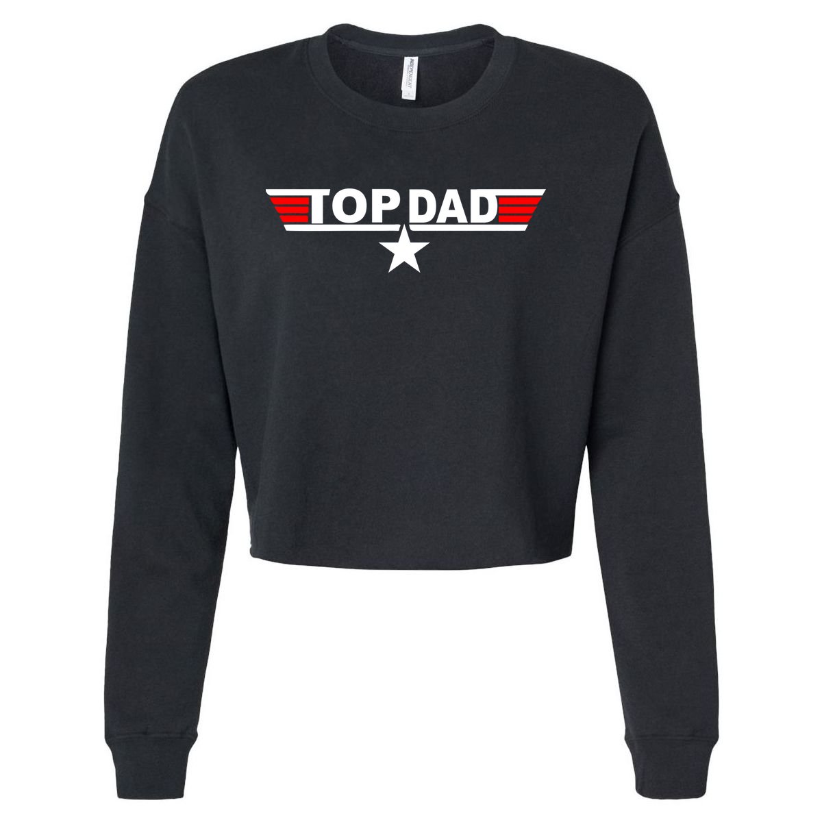 Top Dad Logo Cropped Pullover Crew