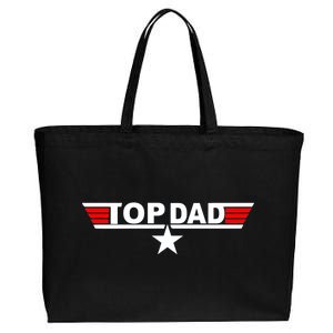 Top Dad Logo Cotton Canvas Jumbo Tote