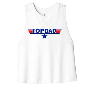 Top Dad Logo Women's Racerback Cropped Tank