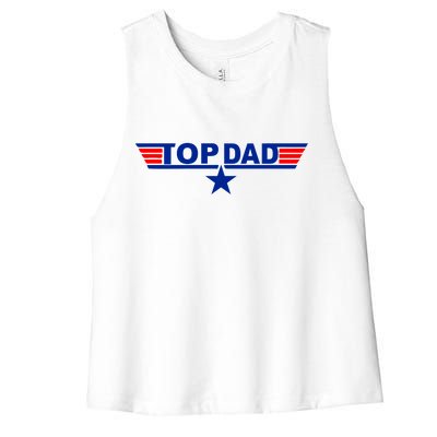 Top Dad Logo Women's Racerback Cropped Tank