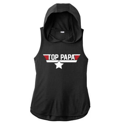 Top Papa Ladies PosiCharge Tri-Blend Wicking Draft Hoodie Tank