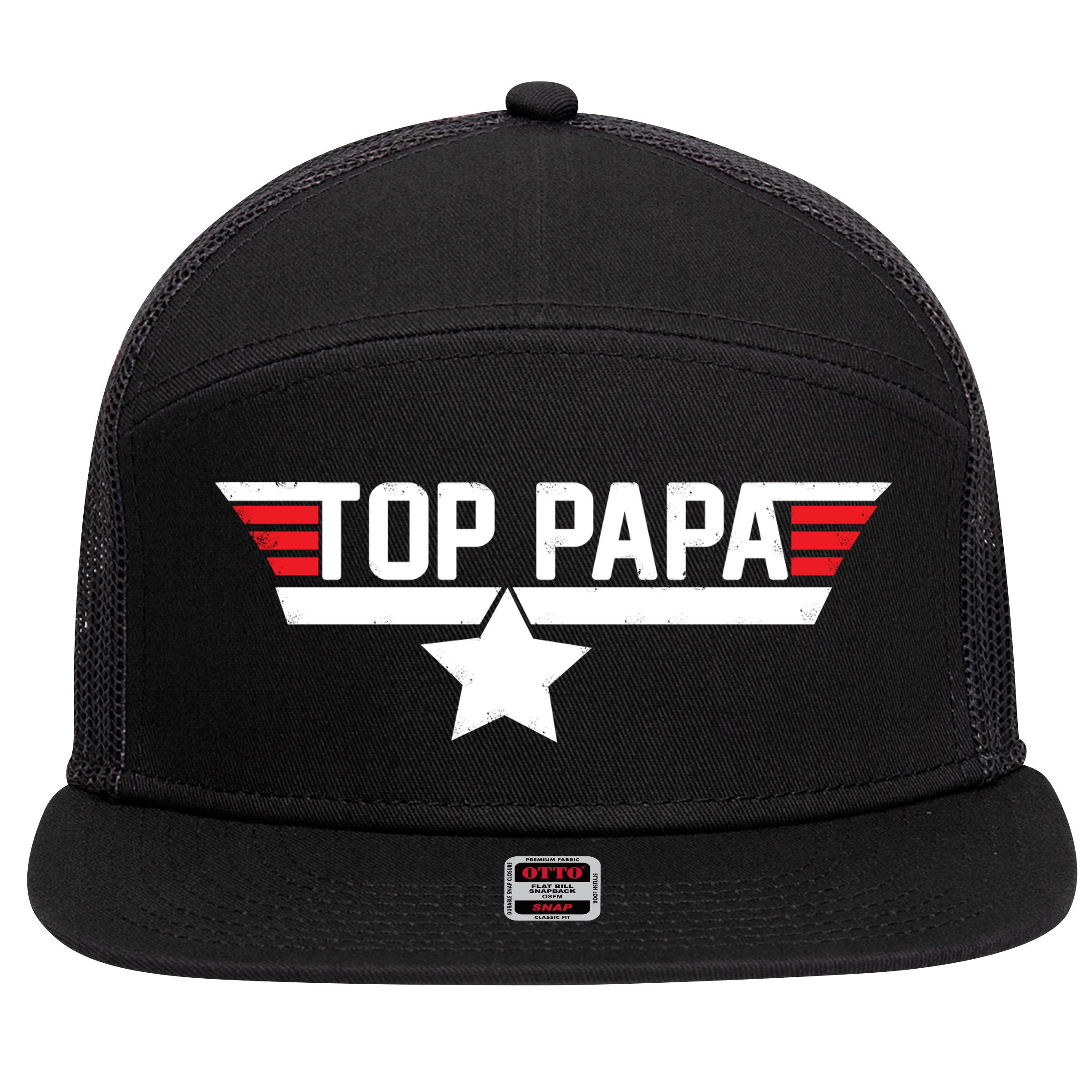 Top Papa 7 Panel Mesh Trucker Snapback Hat