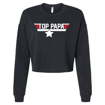Top Papa Cropped Pullover Crew