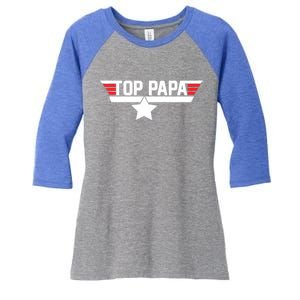 Top Papa Women's Tri-Blend 3/4-Sleeve Raglan Shirt