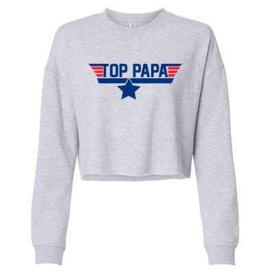 Top Papa Cropped Pullover Crew