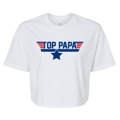 Top Papa Bella+Canvas Jersey Crop Tee