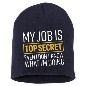 Top Secret Job Short Acrylic Beanie