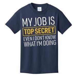 Top Secret Job Kids T-Shirt