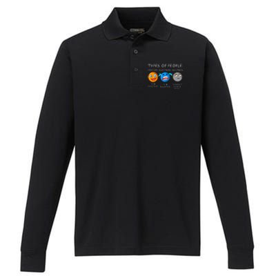 Types Of People Performance Long Sleeve Polo