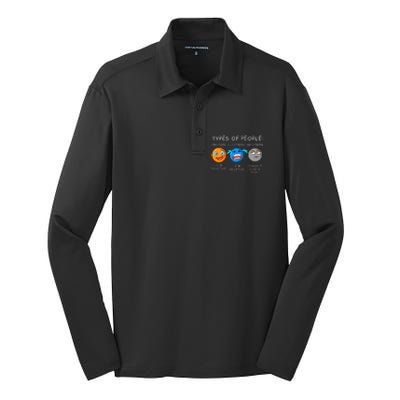 Types Of People Silk Touch Performance Long Sleeve Polo