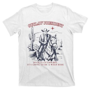 The Outlaw President Buckle Cowboy ItS Going To Be A Wild Raglan T-Shirt