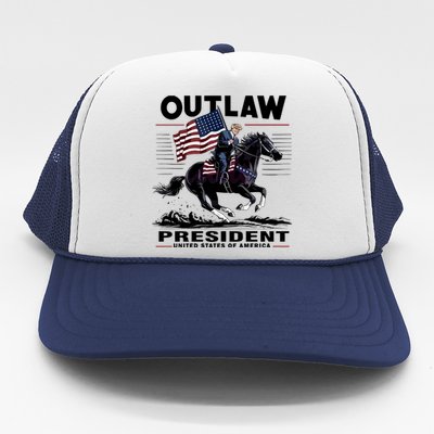 Trump Outlaw President United States Of America Trucker Hat