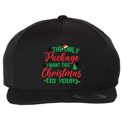 The Only Package I Want This Christmas Is Yours Funny Great Gift Wool Snapback Cap