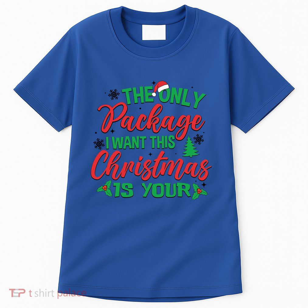 The Only Package I Want This Christmas Is Yours Funny Great Gift Tall T-Shirt
