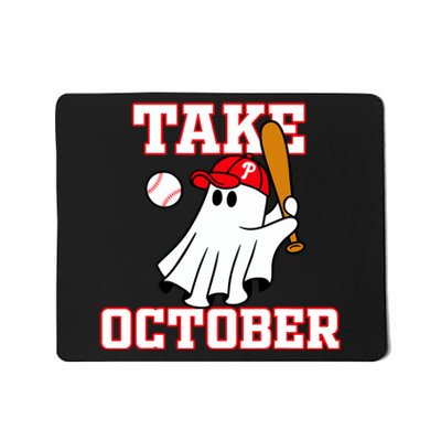 Take October Philadelphia Ghost Baseball Halloween Mousepad