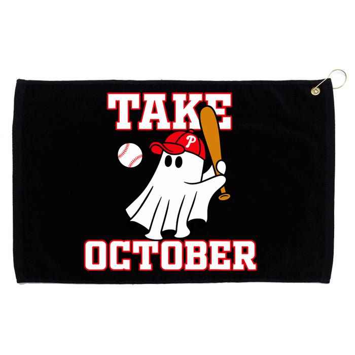 Take October Philadelphia Ghost Baseball Halloween Grommeted Golf Towel