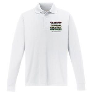 Test Of Patience Babbitt Revived Performance Long Sleeve Polo