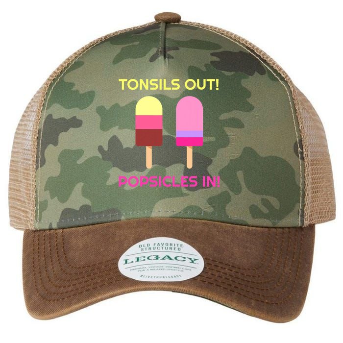 Tonsils Out Popsicles In Funny Tonsil Surgery Get Well Legacy Tie Dye Trucker Hat