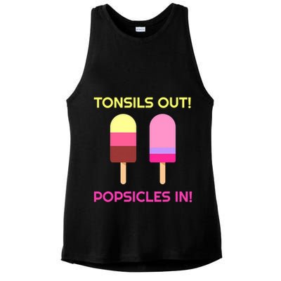 Tonsils Out Popsicles In Funny Tonsil Surgery Get Well Ladies PosiCharge Tri-Blend Wicking Tank