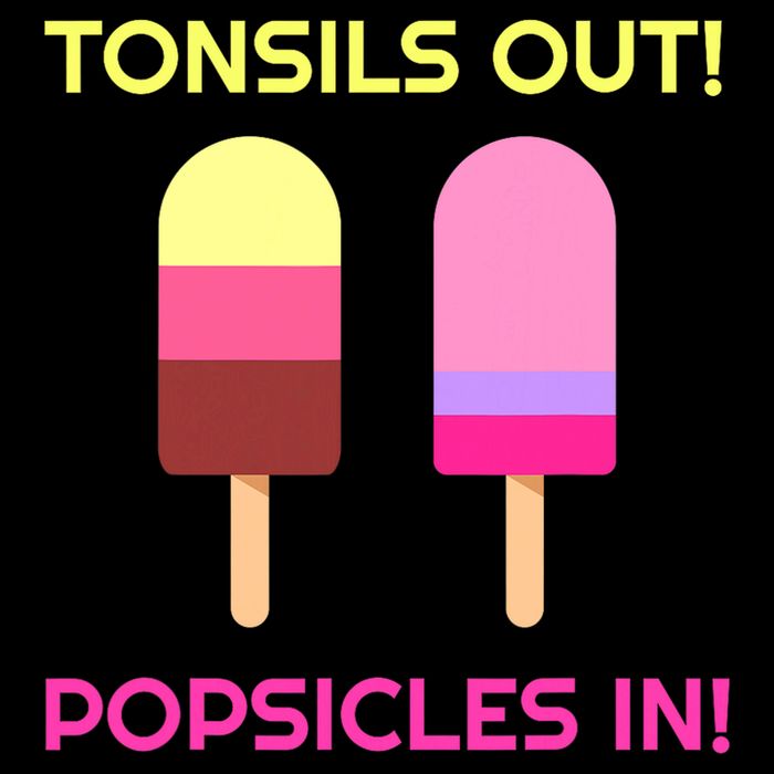 Tonsils Out Popsicles In Funny Tonsil Surgery Get Well Drawstring Bag