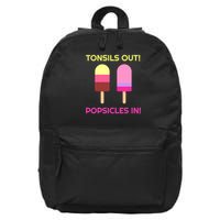 Tonsils Out Popsicles In Funny Tonsil Surgery Get Well 16 in Basic Backpack
