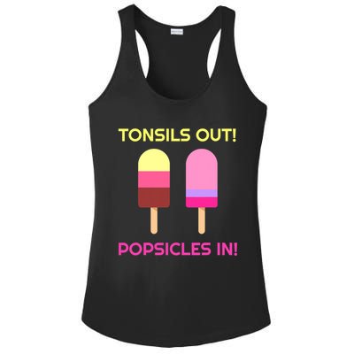 Tonsils Out Popsicles In Funny Tonsil Surgery Get Well Ladies PosiCharge Competitor Racerback Tank