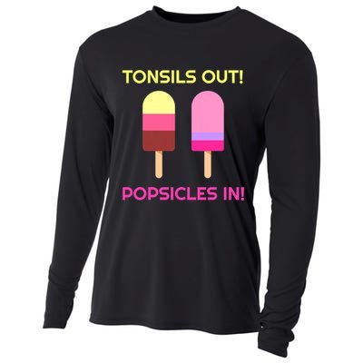 Tonsils Out Popsicles In Funny Tonsil Surgery Get Well Cooling Performance Long Sleeve Crew