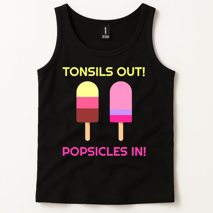 Tonsils Out Popsicles In Funny Tonsil Surgery Get Well Tank Top