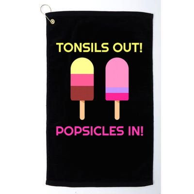 Tonsils Out Popsicles In Funny Tonsil Surgery Get Well Golf Towel