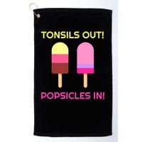 Tonsils Out Popsicles In Funny Tonsil Surgery Get Well Golf Towel