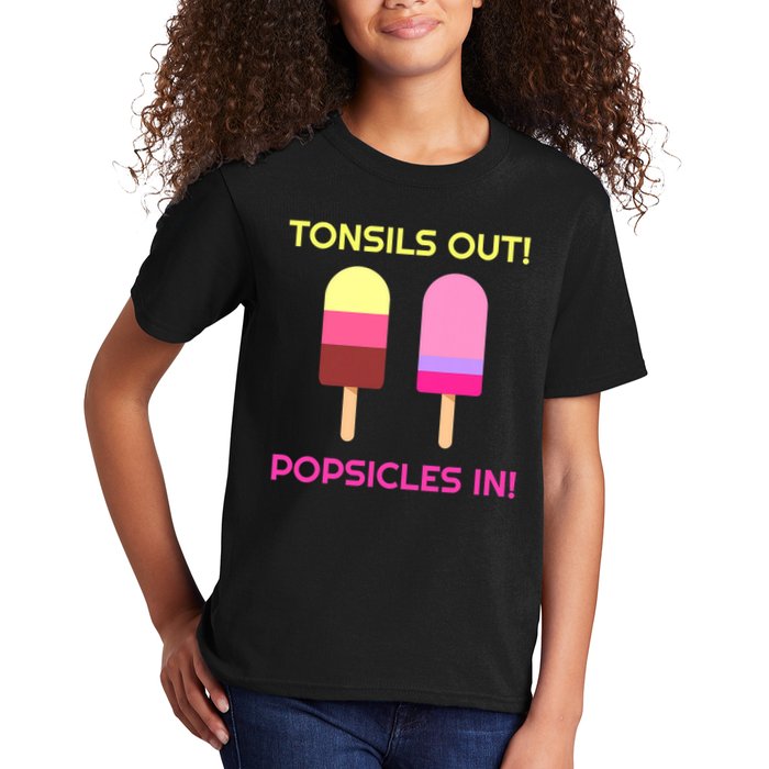 Tonsils Out Popsicles In Funny Tonsil Surgery Get Well Kids T-Shirt
