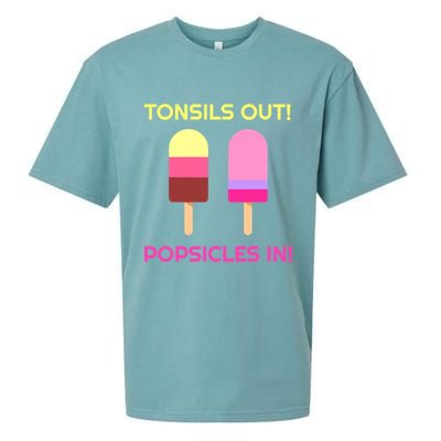 Tonsils Out Popsicles In Funny Tonsil Surgery Get Well Sueded Cloud Jersey T-Shirt