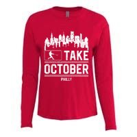 Take October Philadelphia Womens Cotton Relaxed Long Sleeve T-Shirt