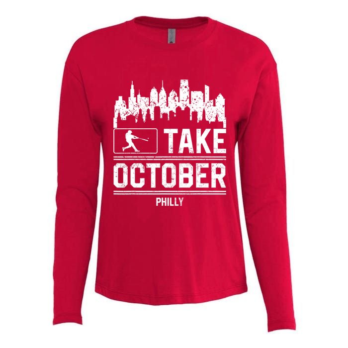 Take October Philadelphia Womens Cotton Relaxed Long Sleeve T-Shirt