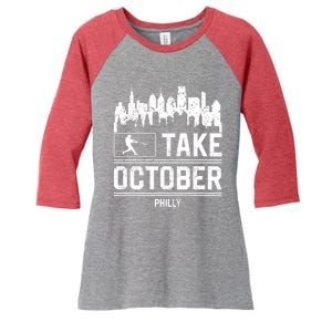 Take October Philadelphia Women's Tri-Blend 3/4-Sleeve Raglan Shirt