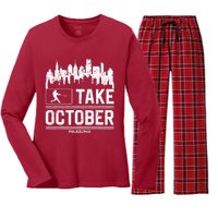 Take October Philadelphia Women's Long Sleeve Flannel Pajama Set 