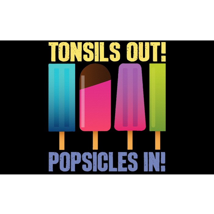 Tonsils Out Popsicles In Tonsillectomy Removal Surgery Bumper Sticker