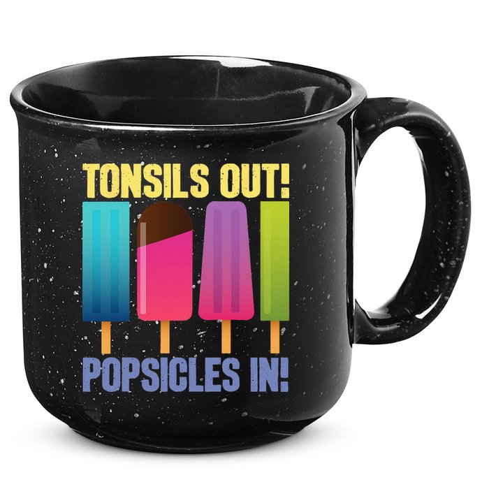 Tonsils Out Popsicles In Tonsillectomy Removal Surgery 15oz Campfire Ceramic Mug