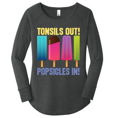 Tonsils Out Popsicles In Tonsillectomy Removal Surgery Women's Perfect Tri Tunic Long Sleeve Shirt